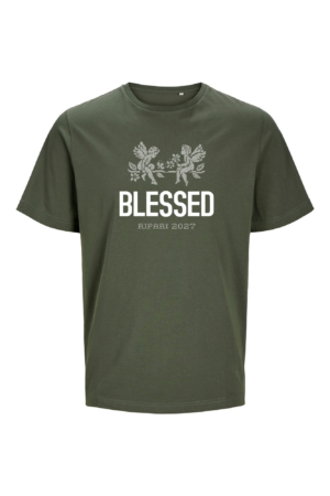 Armeijanvihreä Blessed-t-paita Blessed-painatuksella