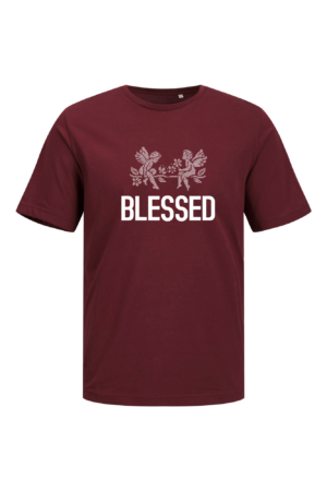 PinkPaino blessed t-paita viininpunainen
