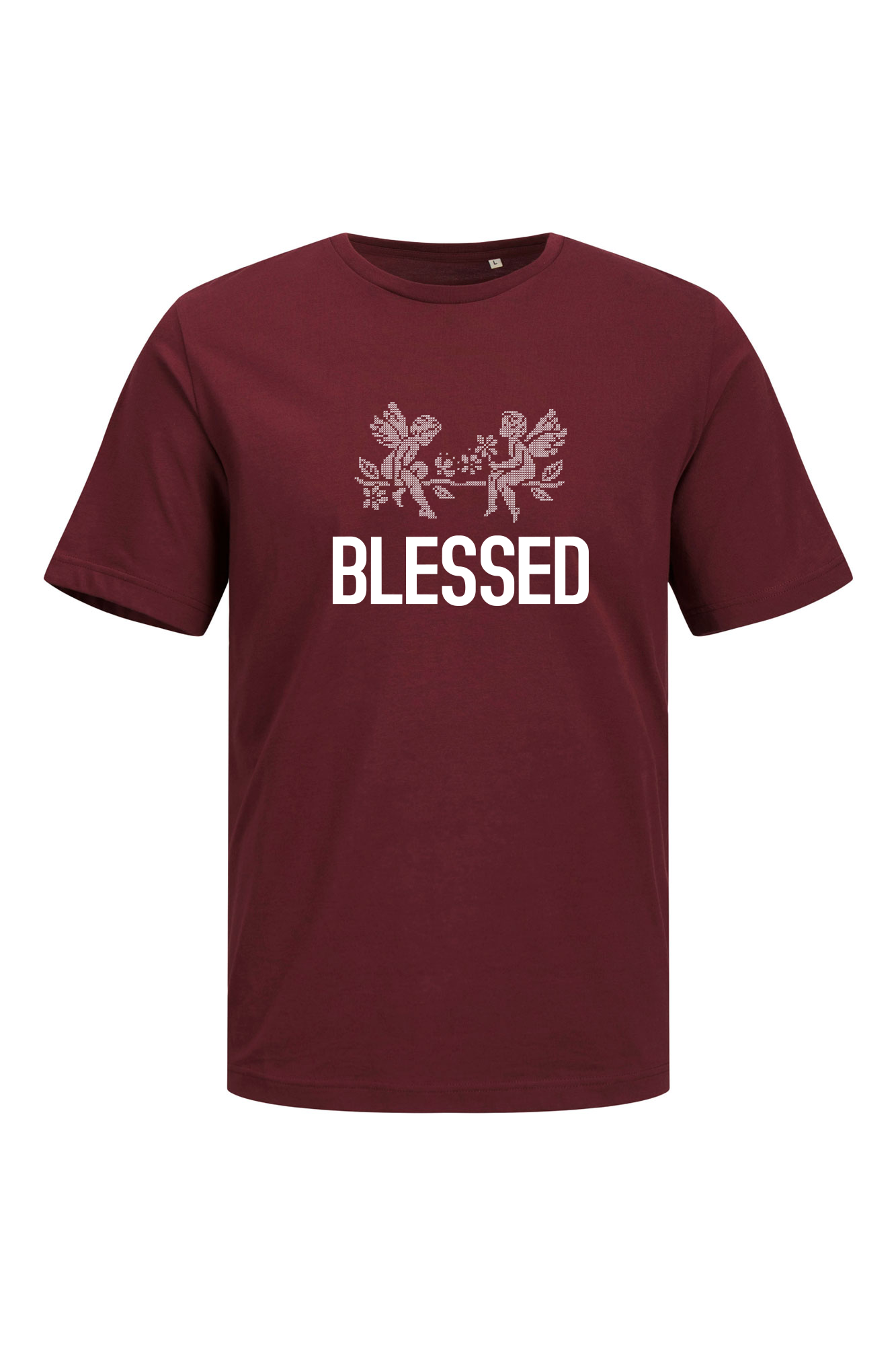 PinkPaino blessed t-paita viininpunainen